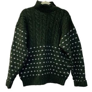 Mens Cable Turtleneck Sweater 
